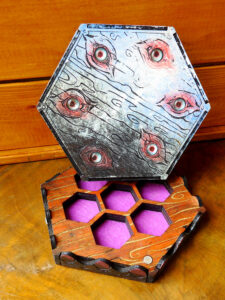 Mimic Wood engraved Dice tray