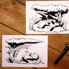 Sleepy Demons - Custom Ink Illustration Sleepy Demons - Custom Ink Illustration