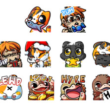 emotes overview made for Eliadrake on Twitch
