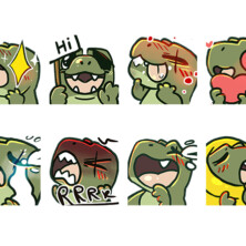 custom emotes set - t-rex for Egor - 2023