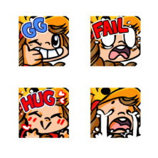 custom emote set - AI NO UNMEI