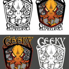 Geeky Game Corner Logo Illustration