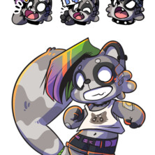 Custom Emotes + mascot - Adobe Illustrator - 2020