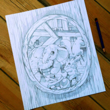 Custom Illustration - At the bar Custom Illustration - At the bar