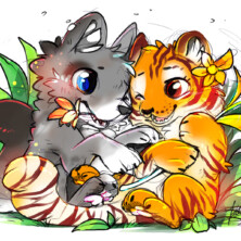 Tiger and Wolf custom sketch Tiger and Wolf custom sketch