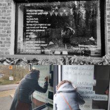 Weesgedichten in samenwerking met Staddiest. gedichten worden tijdens een periode van een maand op ramen geschreven en zo word er een wandeling georganiseerd