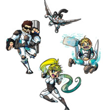 new poses of the characters of Game-INN. 2023